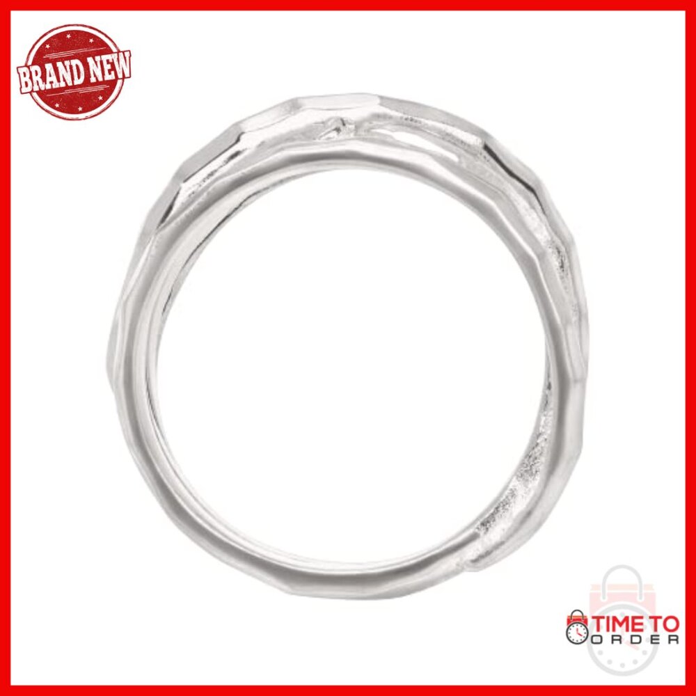 Sterling Silver Stackable Band Ring Size 10 Textu… - image 3